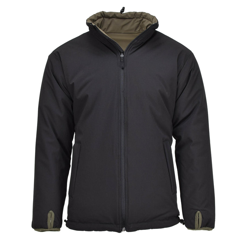 MIL-TEC Deutsche Militärjacke für kaltes Wetter, wendbar, winddicht, Grün/Schwarz, NEU
