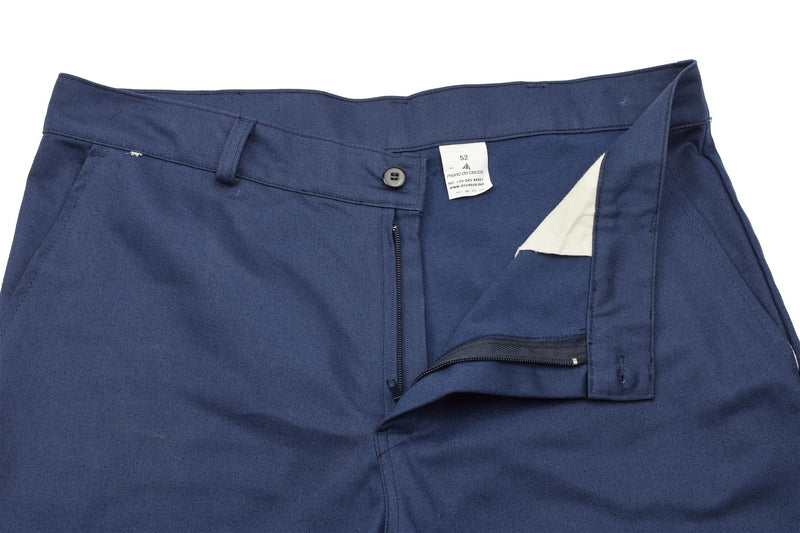 Original italienische Militär Arbeitshose Blau Überschuss Armee Hose Baumwolle Neu