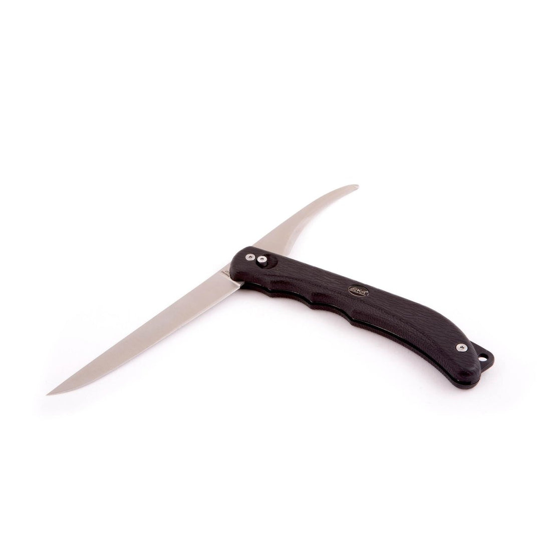 EKA Brand DUO Filetiermesser Seemann Darmöffner 59 HRC Stahl Gummigriff Scheide