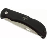 EKA Brand Swede 10 Klapptaschenmesser, Nylonscheide, 57 HRC-Stahl, schwarzer Griff