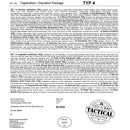 content description of mre 1 day survival food pack