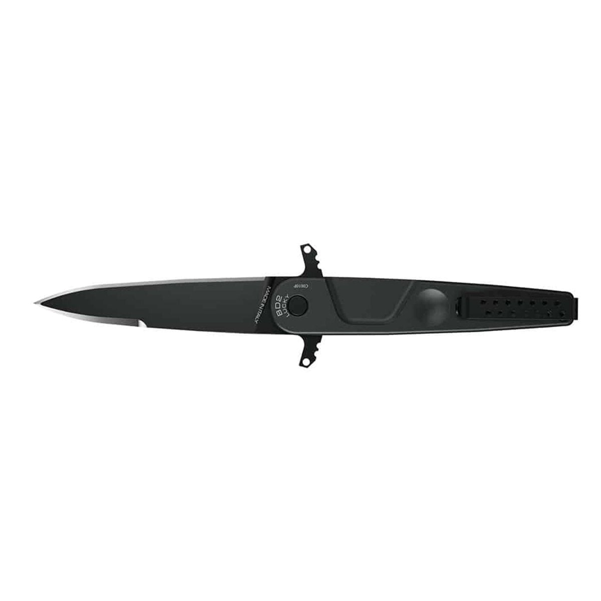 ExtremaRatio BD2 LUCKY BLACK Taschenmesser mit glatter Klinge aus Bohler N690-Stahl