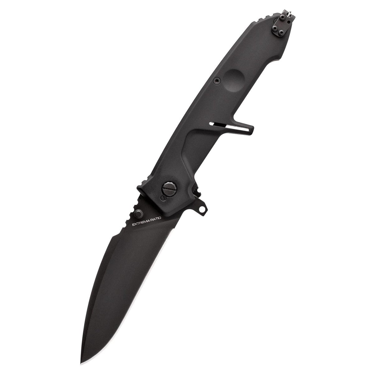 ExtremaRatio MF2 BLACK Taschenmesser für den Außenbereich, klappbare Drop-Point-Klinge aus N690-Stahl