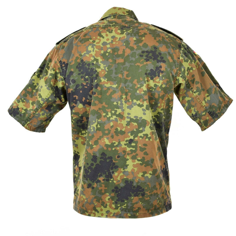 Original Bundeswehr Hemd mit Reißverschluss Flecktarn kurze Ärmel Kampf BW Armee Ausgabe