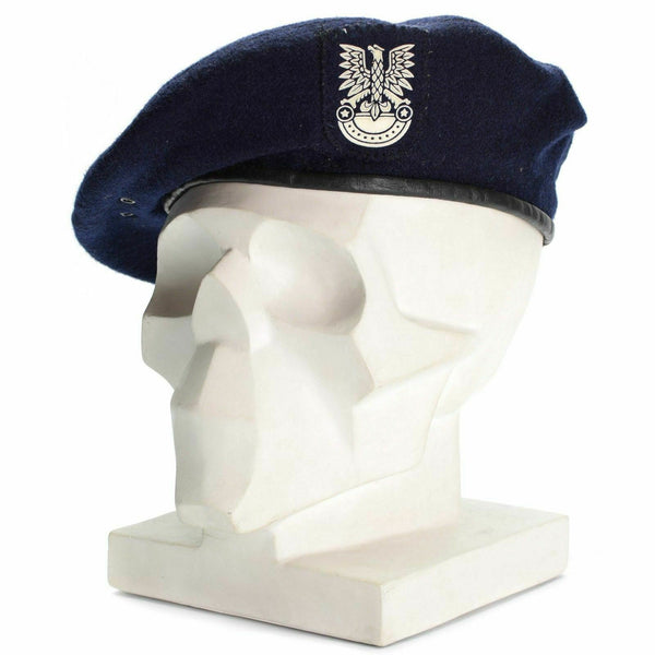 Echte polnische Militärarmee Marine Marines Barett blaues Barett Militärhut