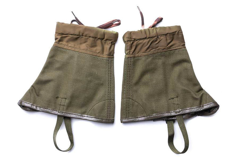 Echte italienische Armee Gamaschen Canvas OD Olive Wandern Militär Überschuss M70 Kampf