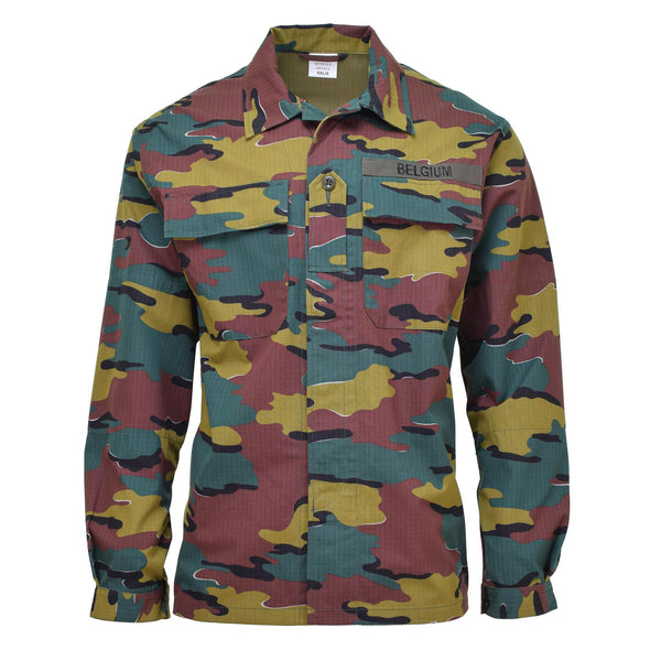 Original belgische Armee Feld Kampfhemden Ripstop BDU Jigsaw Truppen Jacke NEU