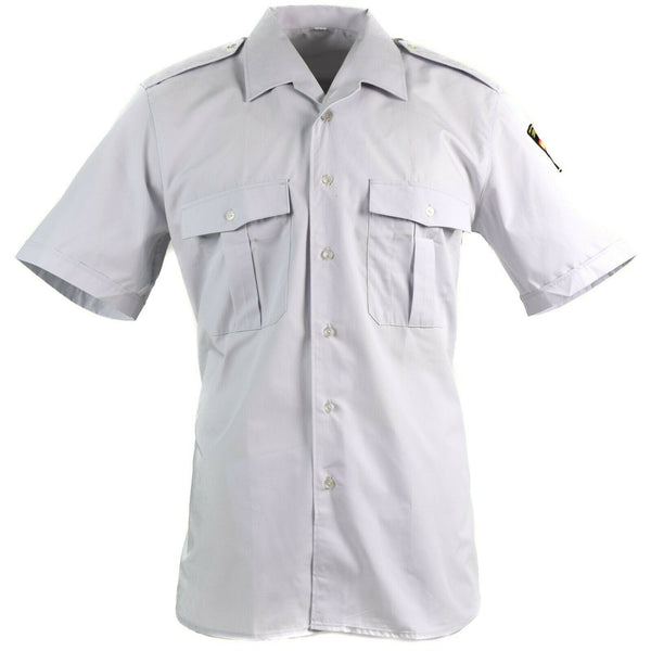 Echtes spanisches Polizeihemd, grau, Militär-Kurzarmhemden, NEU