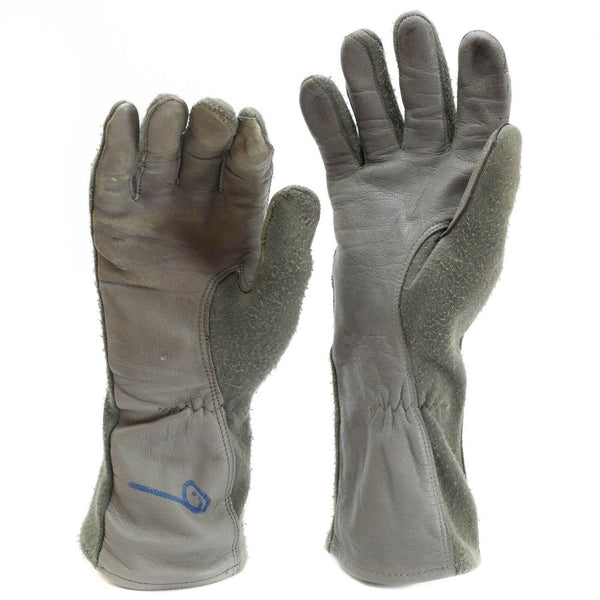 Echte US Army Kampfhandschuhe Leder Aramidfaser Air Force Militär Nomex OD