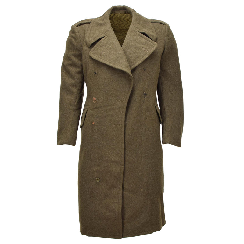 Original kanadischer Armee-Wollmantel, Militärüberschuss, Vintage-Olivgrün