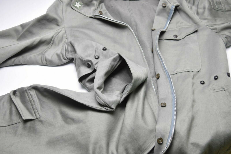 Original italienischer Armee-Overall, militärgrau, Overall, Reißverschluss vorne, NEU