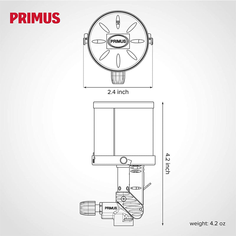Primus Micron Gaslampe Laterne Licht verstellbar helle Zündung Aufhängesystem