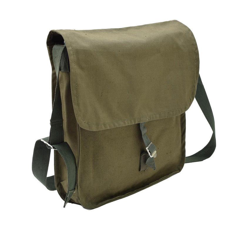 Original bulgarische Armee oliv Umhängetasche verstellbarer Riemen Outdoor Reisen NEU