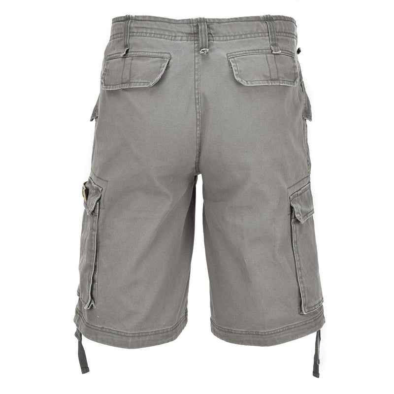 Olivgrüne, vorgewaschene Moleskin-Cargo-Shorts der Marke Mil-Tec im Militärstil für Fallschirmjäger