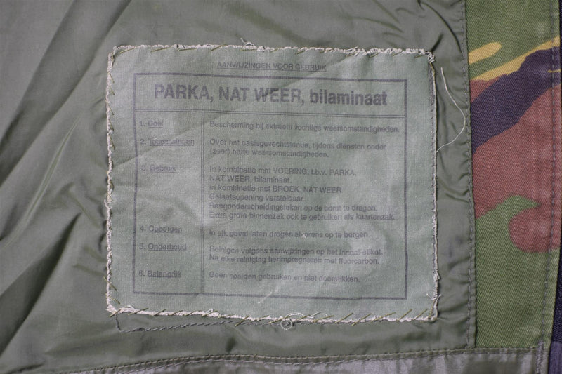 Echte niederländische Armeejacke, Kampfjacke DPM Goretex, wasserdicht, Camouflage, Überschussparka