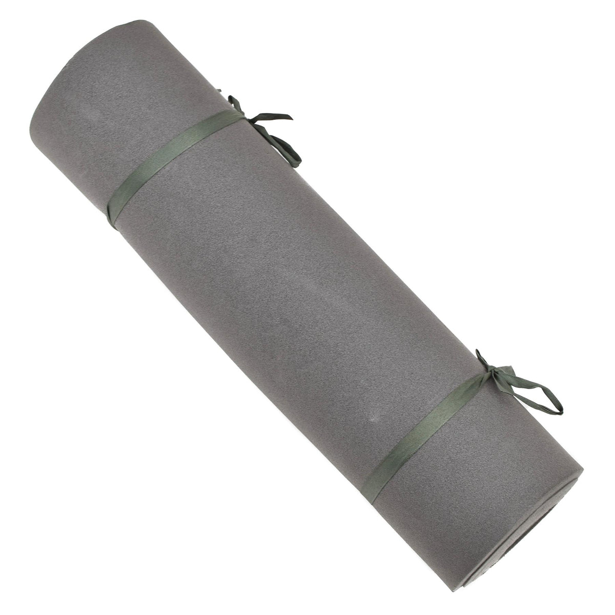 Original deutsche Militär-Schaumstoff-Schlafmatte, aufrollbar, Camping, Wandern, Grau, Schwarz