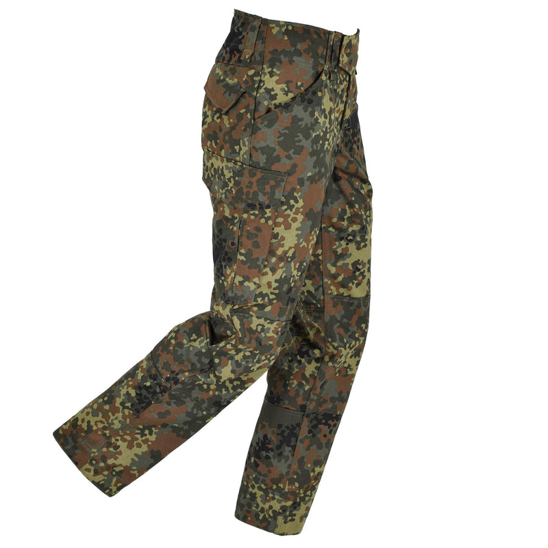 Leo Kohler – Militärische Taktische Hose „Explore“ mit Flecktarn-Camouflage und höherer Taille