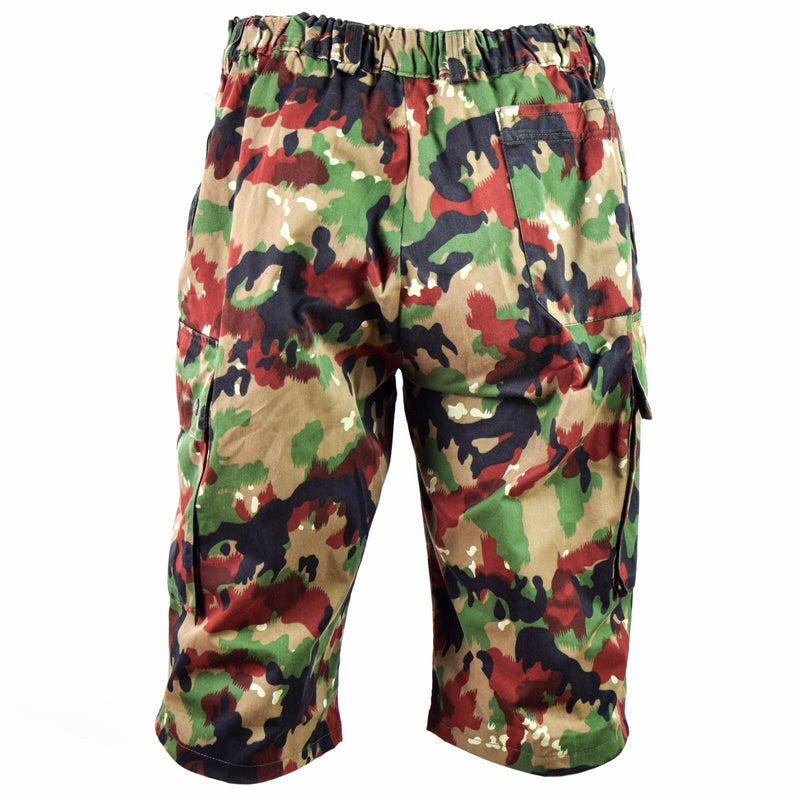 Original Schweizer Armee Shorts M83 Kampffeld Alpenflage TAZ 83 Camo Cargo Shorts