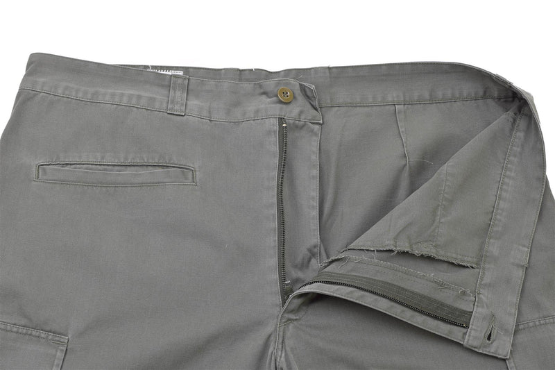 Originale Hose der französischen Militärluftwaffe, grau, verstärkte Arbeits-Cargohose