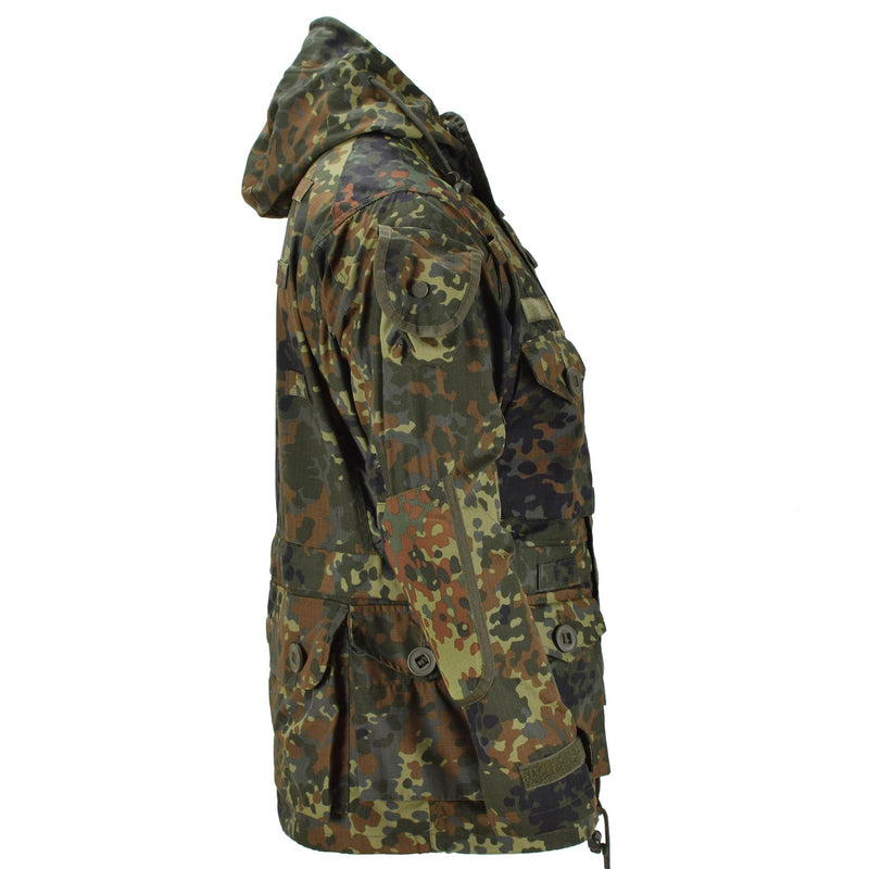 Mil-Tec Brand Jacke RipStop Smock Bundeswehr Flecktarn Camo Parka Herrenbekleidung