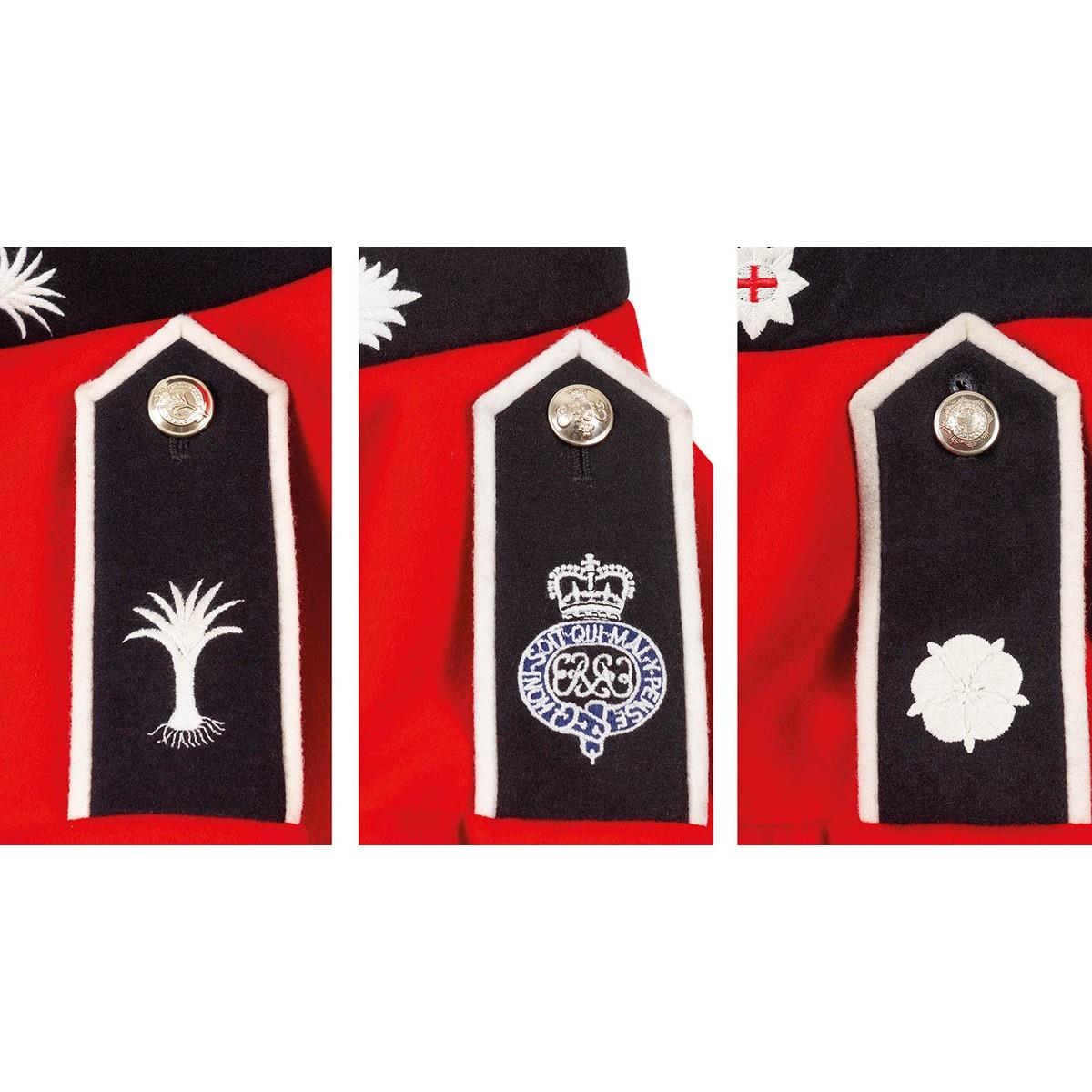 Echte britische Armeejacke, Uniform, Tunika, rotes Kleid, scharlachrote Gardekavallerie