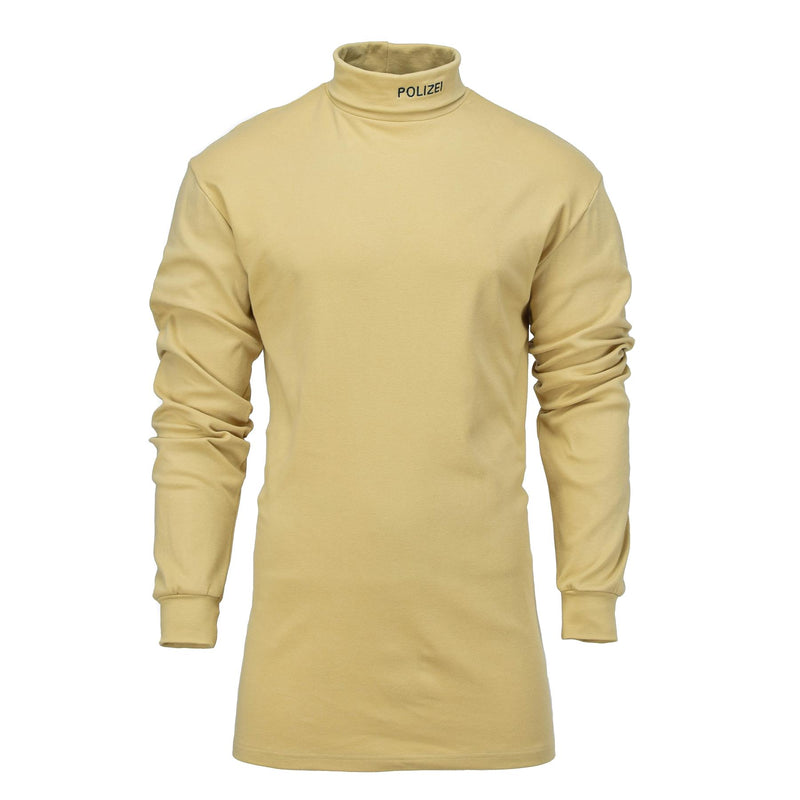 Original Bundeswehr Unterhemd leichtes Rollkragenshirt Sand NEU