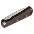 Fox Knives Brand CIOL Klappmesser Micarta-Stahl 440C satinierte Lederscheide