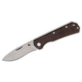 Fox Knives Brand CIOL Klappmesser Micarta-Stahl 440C satinierte Lederscheide