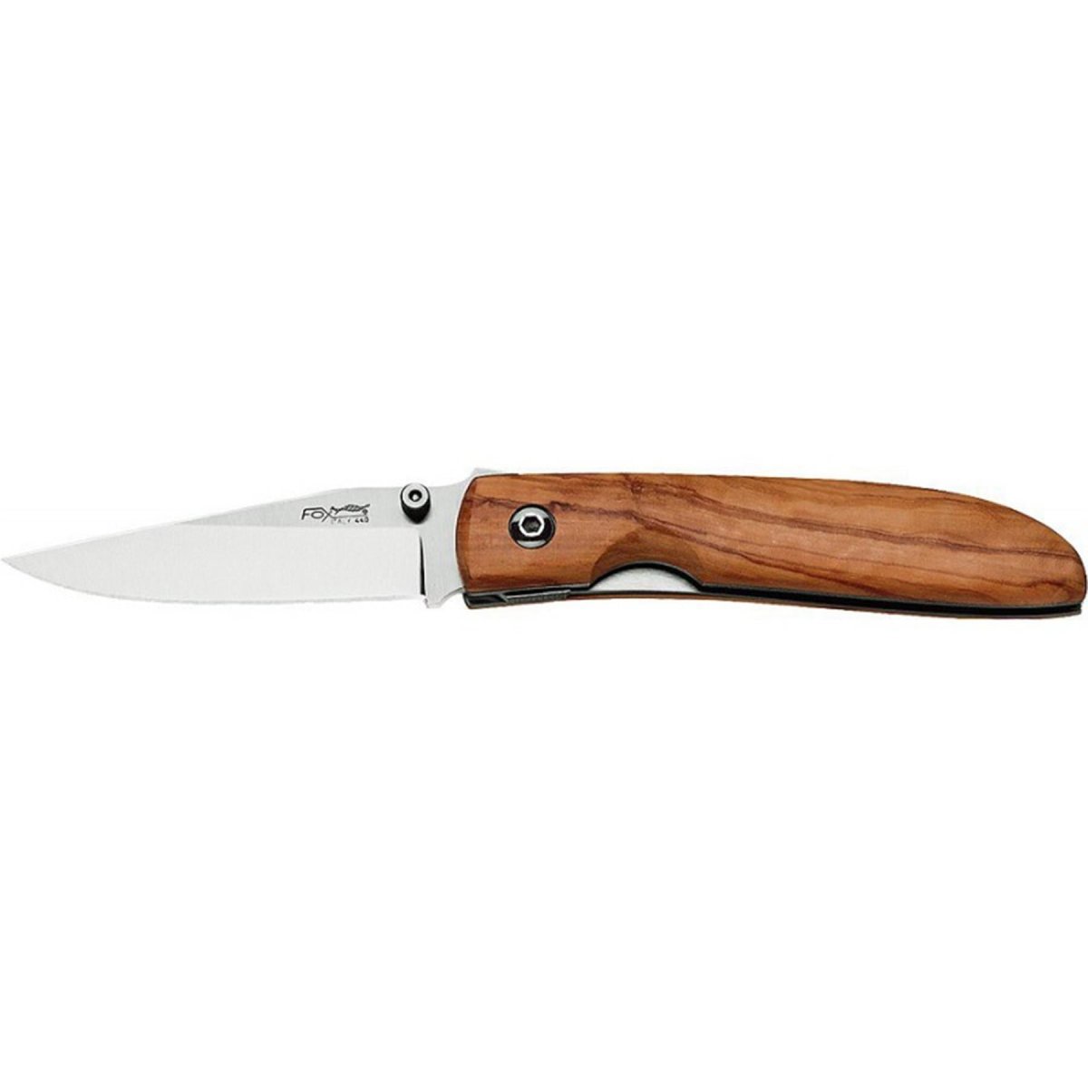 Fox Knives Brand Italy Klappmesser aus Edelstahl 440C, Griff aus Olivenholz