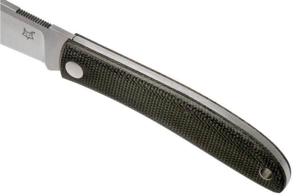 Fox Knives Brand Italy Livri Klappmesser aus Edelstahl M390 Green Micarta