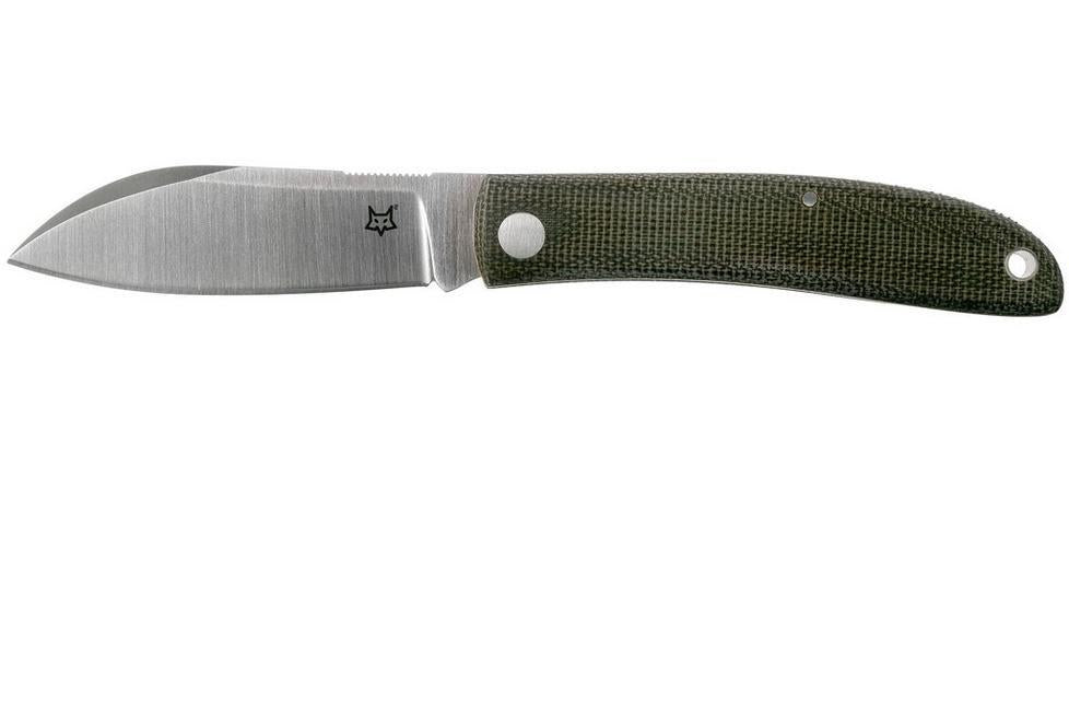 Fox Knives Brand Italy Livri Klappmesser aus Edelstahl M390 Green Micarta