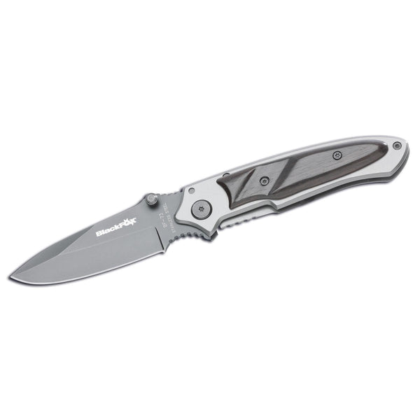 Fox Knives Brand pocket knife folding titanium coated 440 stainless black wood - GoMilitar