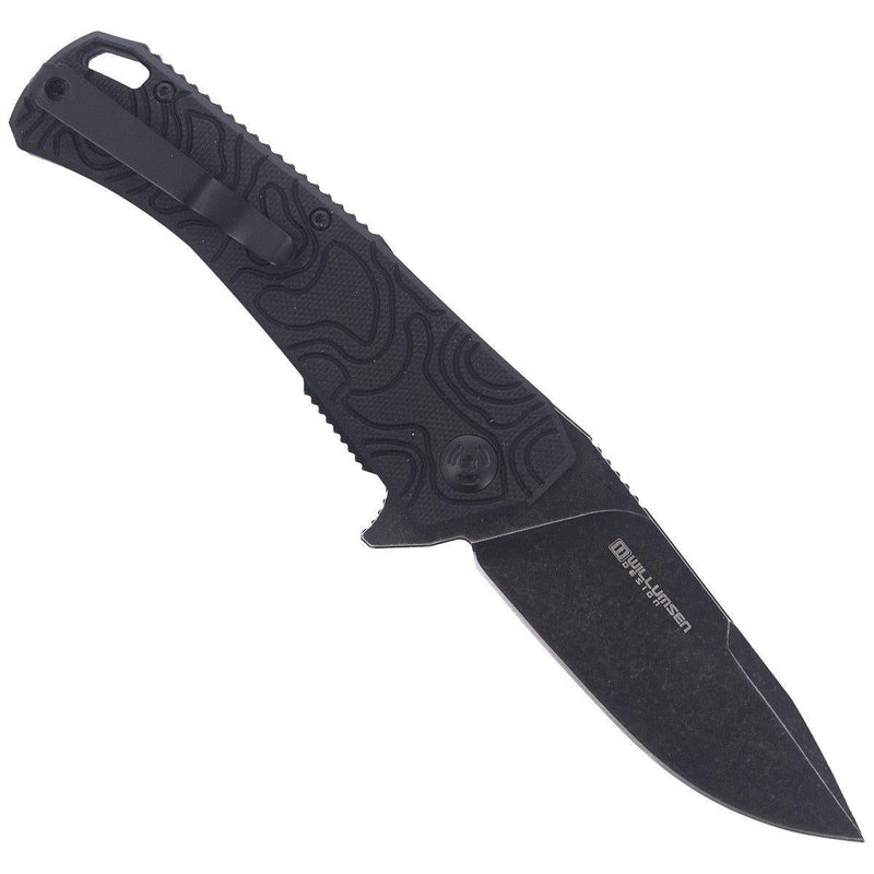 Fox Knives ECHO 1 folding pocket knife black Idroglider stone wash coating - GoMilitar