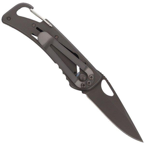 Fox Knives Klappmesser, Griff aus schwarzem, titanbeschichtetem 440-Stahl-Aluminium