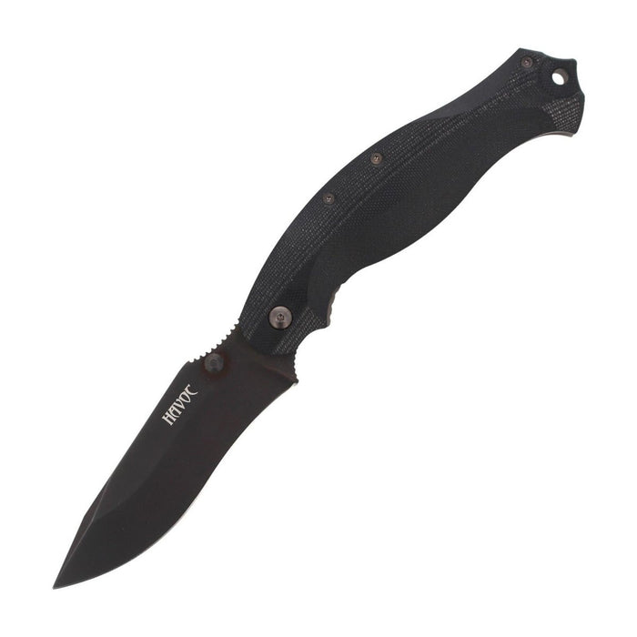 Fox Knives HAVOC Taschenmesser Titan Frame Lock Klappmesser G10 Griff schwarz - GoMilitar