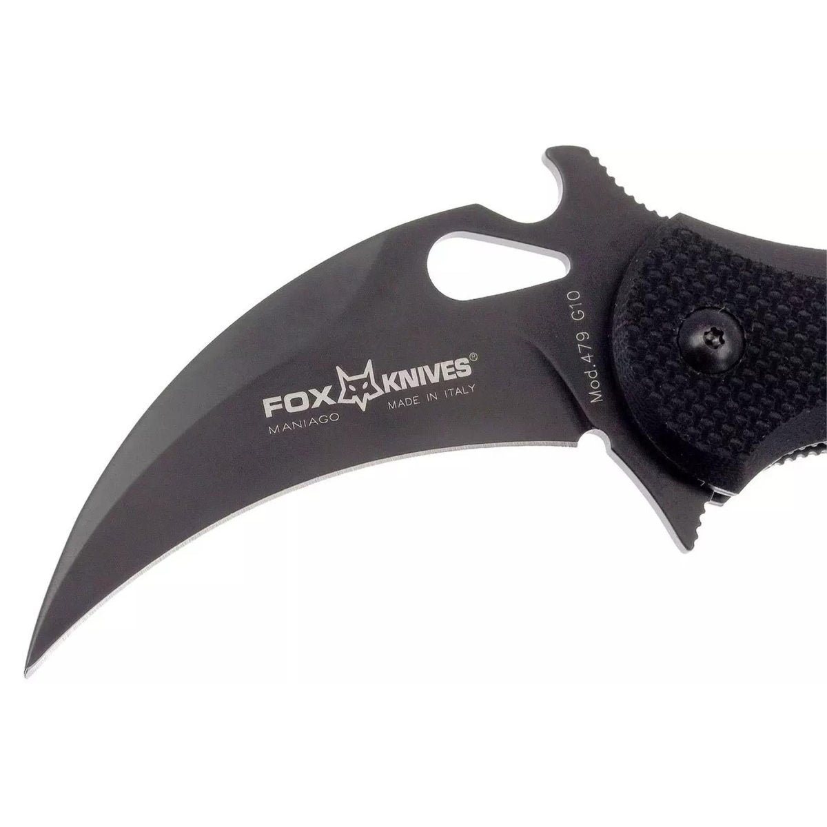 Fox Knives Karambit FX-479 Mini-Klappmesser N690C-Stahl mit schwarzer Hydroglider-Klinge