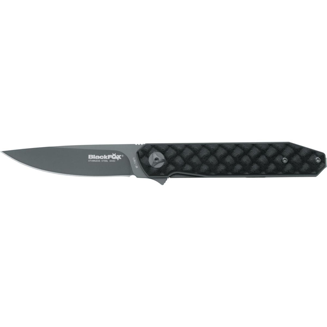 Fox Knives RELOADED faltbares Taschenmesser, Klinge aus 440C-Stahl, titanbeschichtet, für eine lange Lebensdauer
