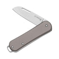 Fox Knives VULPIS Klapptaschenmesser Drop Point Edelstahl M390 Grau