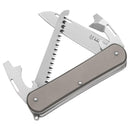 Fox Knives VULPIS FX-VP130-S4 TI Multi Tool Knife N690Co Steel Blade Titanium - GoMilitar