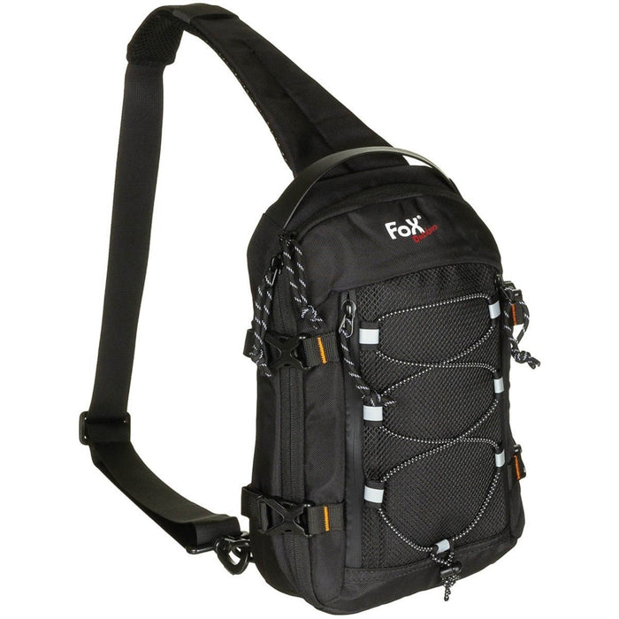 Fox Outdoor Compact Sling Umhängetasche 5L gepolsterter Riemen Polyester Schwarz - GoMilitar