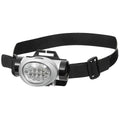 Fox Outdoor-Stirnlampe, 8 weiße, 2 rote LEDs, verstellbarer Winkel, spritzwassergeschützt, schwarz