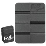 Fox Outdoor Thermo-Sitzpolster, rutschfest, faltbar, Molle-Tasche im Lieferumfang enthalten, Schwarz