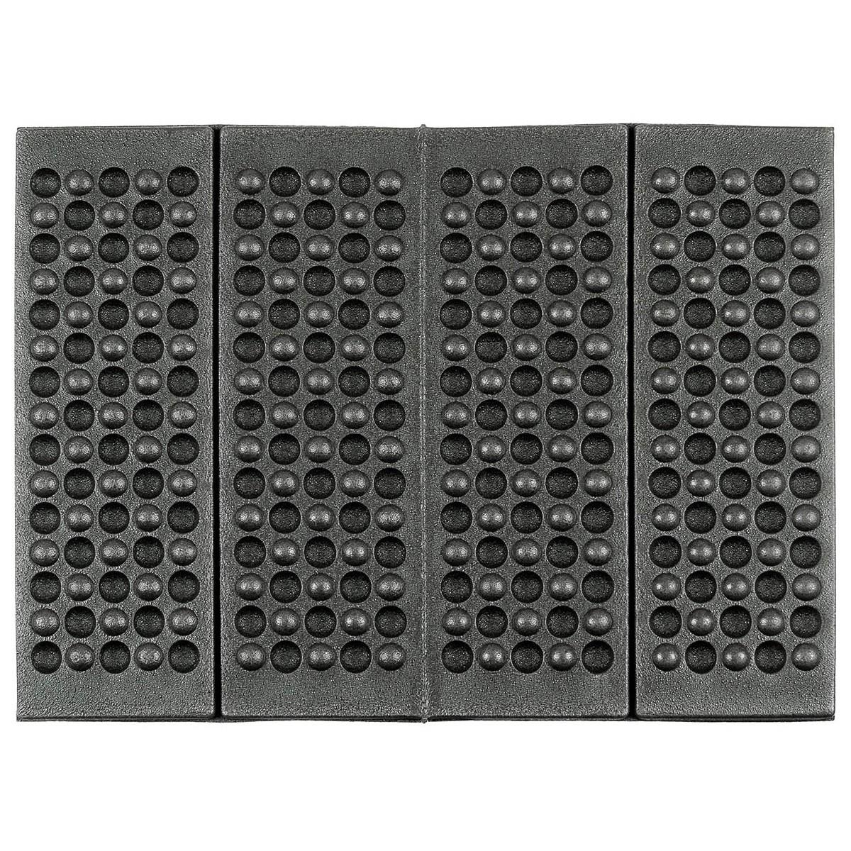 FoX Outdoor Thermo-Sitzpolster, faltbar, rutschfest, isolierend, Campingmatte, Schwarz