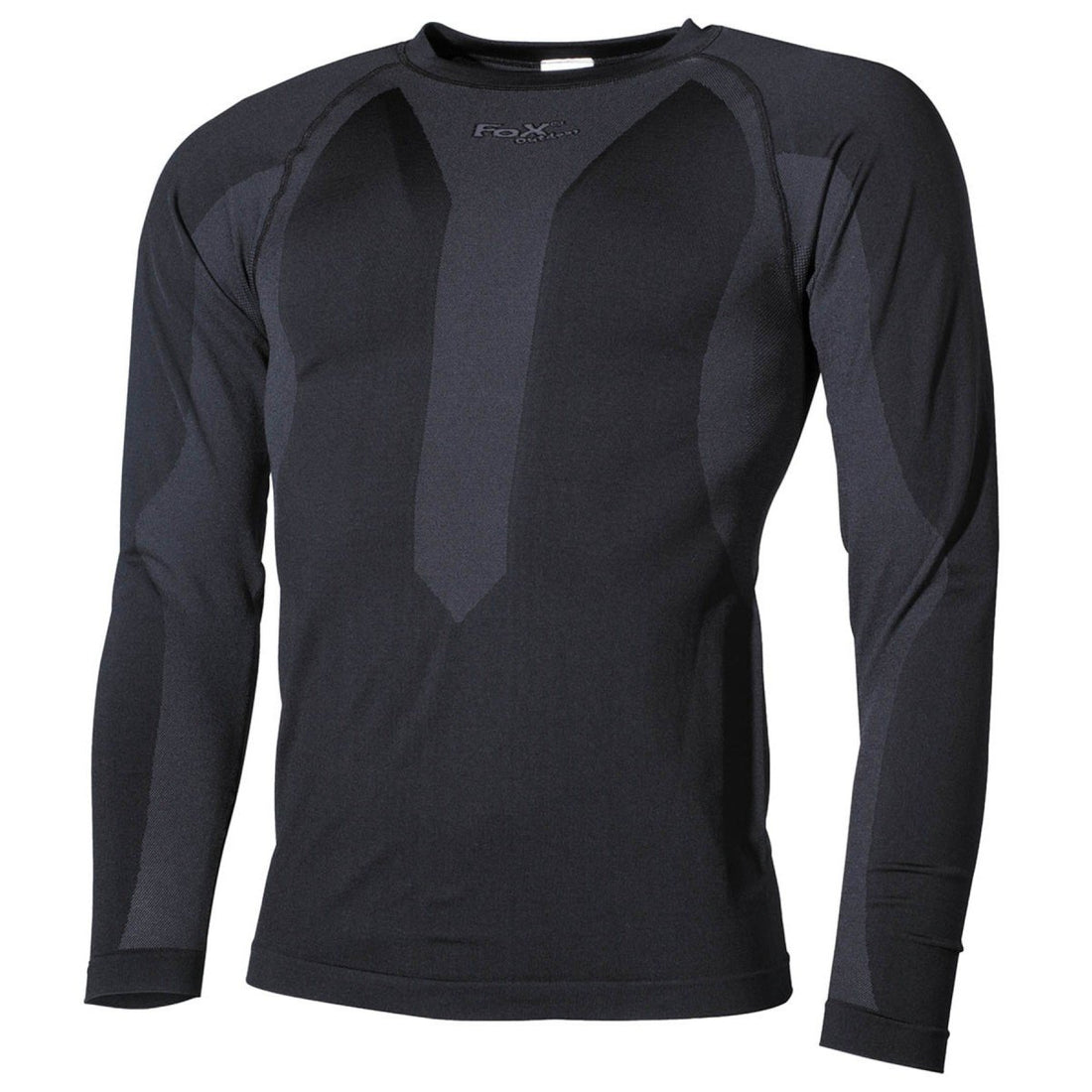 Fox Outdoor Thermo-Unterhemd, atmungsaktiv, dehnbar, schnell trocknend, Schwarz