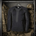 Fox Outdoor Thermo-Unterhemd, atmungsaktiv, dehnbar, schnell trocknend, Schwarz