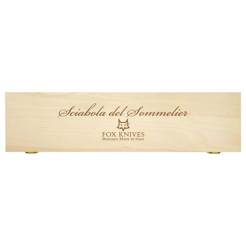 FoxKnives Sommeliersäbel Champagner-Säbelschwert, Holzvitrine