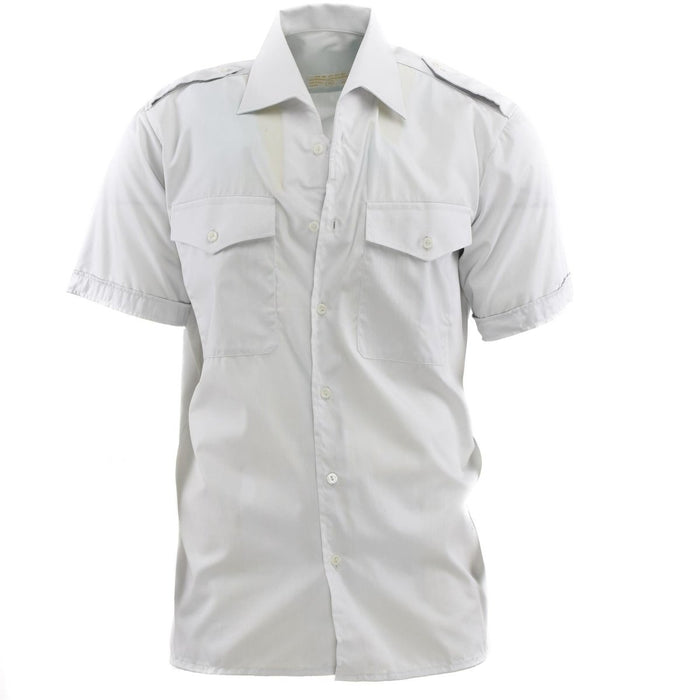 Echtes Button-Down-Hemd der österreichischen Armee, kurzärmlig, grau, Militärüberschuss, NEU – GoMilitar