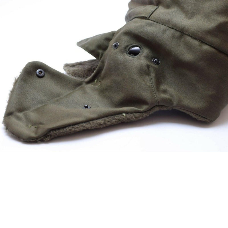 Genuine Austrian Army Military Winter Cap Olive O.D Insignia Badge hat - GoMilitar