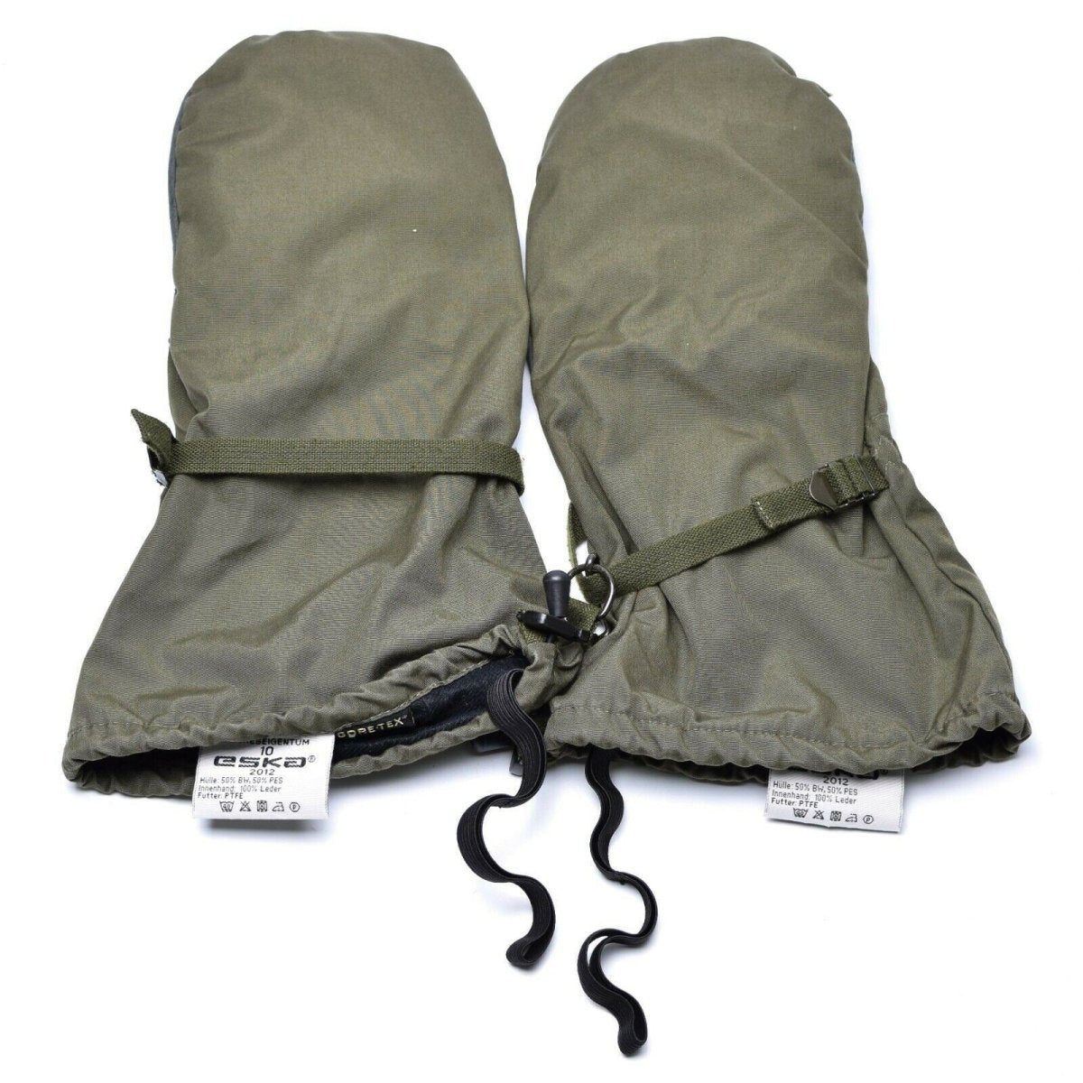 Original österreichische Bundeswehr Olive OD GoreTex Fäustlinge Militär wasserdichte Kampfhandschuhe