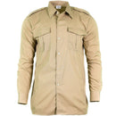 Genuine Belgian army shirt fatigue surplus chino khaki military long sleeve NEW - GoMilitar